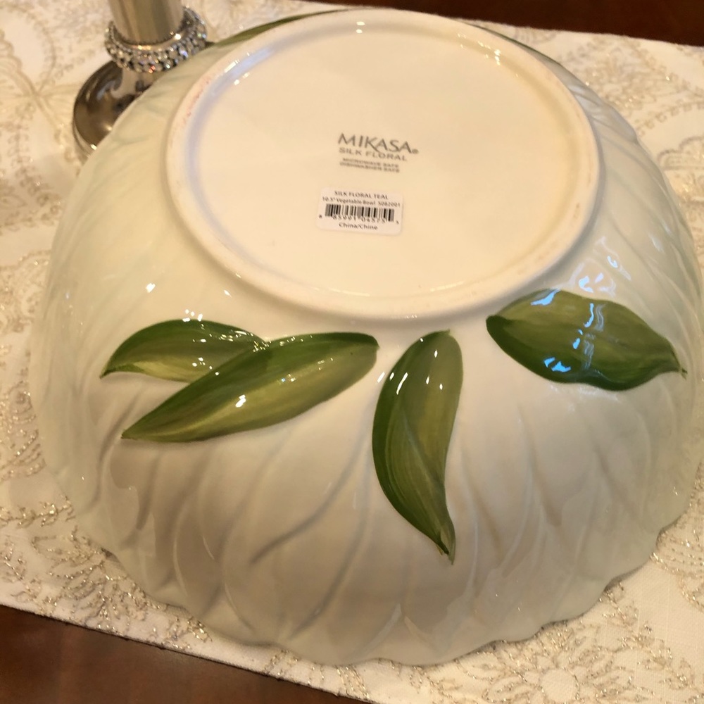 NWT Mikasa Silk Teal Vegetable Bowl - Picture 3 of 5